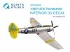 Quinta Studio QD48442 P-47N Thunderbolt 3D-Printed coloured Interior on decal paper (Academy) 1/48